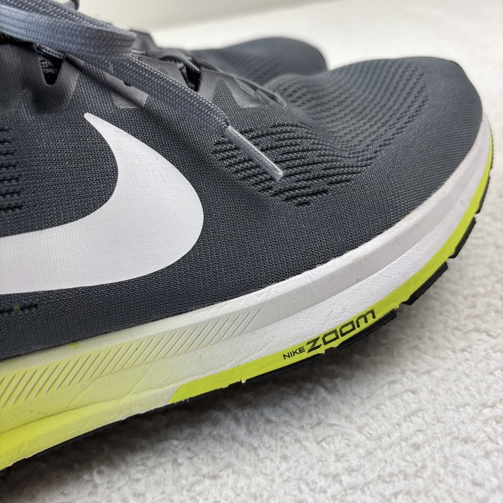 NIKE 'Zoom Structure 21' Mens Running Shoes Size 13 Gray/Volt Athletic Sneakers - Picture 10 of 13